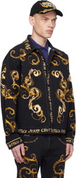 Versace Jeans Couture Black Chromo Couture Denim Jacket