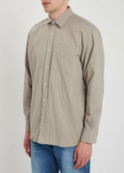 Forét Checked Cotton Shirt Khaki