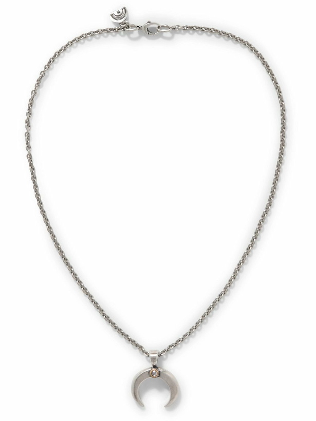 Photo: Peyote Bird - Dennis Hogan Troy Sterling Silver, 14-Karat Gold and Diamond Necklace