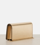 Valentino Garavani VLogo Mini metallic leather clutch