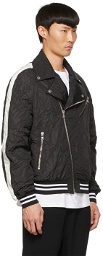Balmain Black Polyester Bomber Jacket