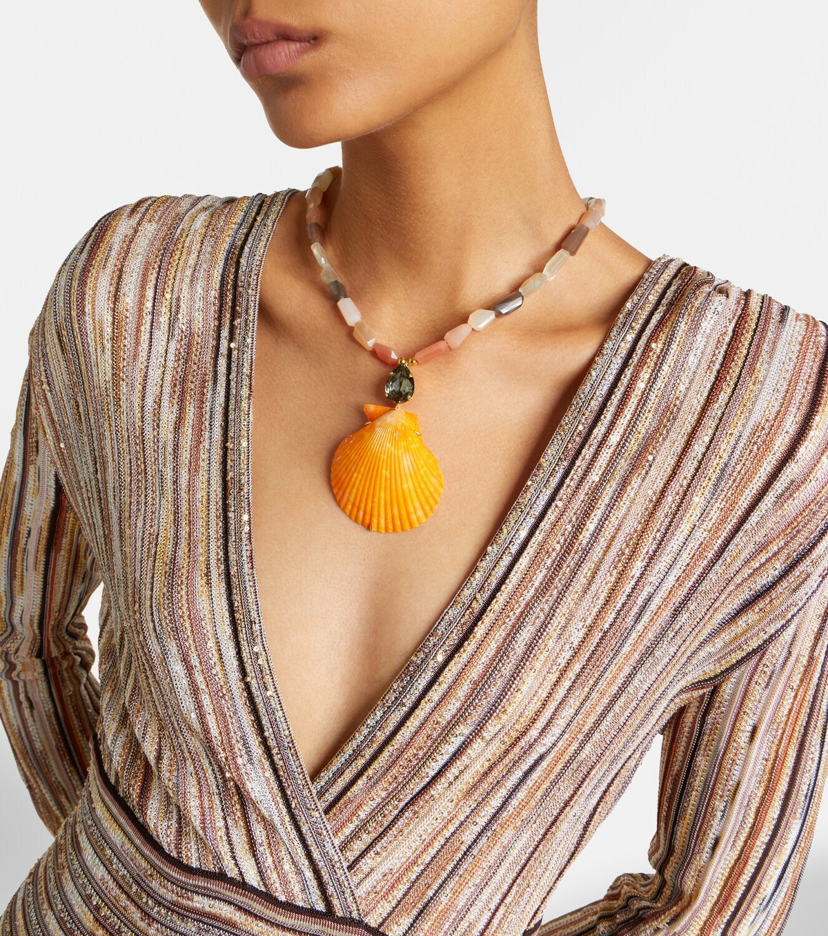 Jennifer Behr Syrena embellished pendant necklace