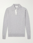 Lardini - Wool and Cashmere-Blend Polo Shirt - Gray