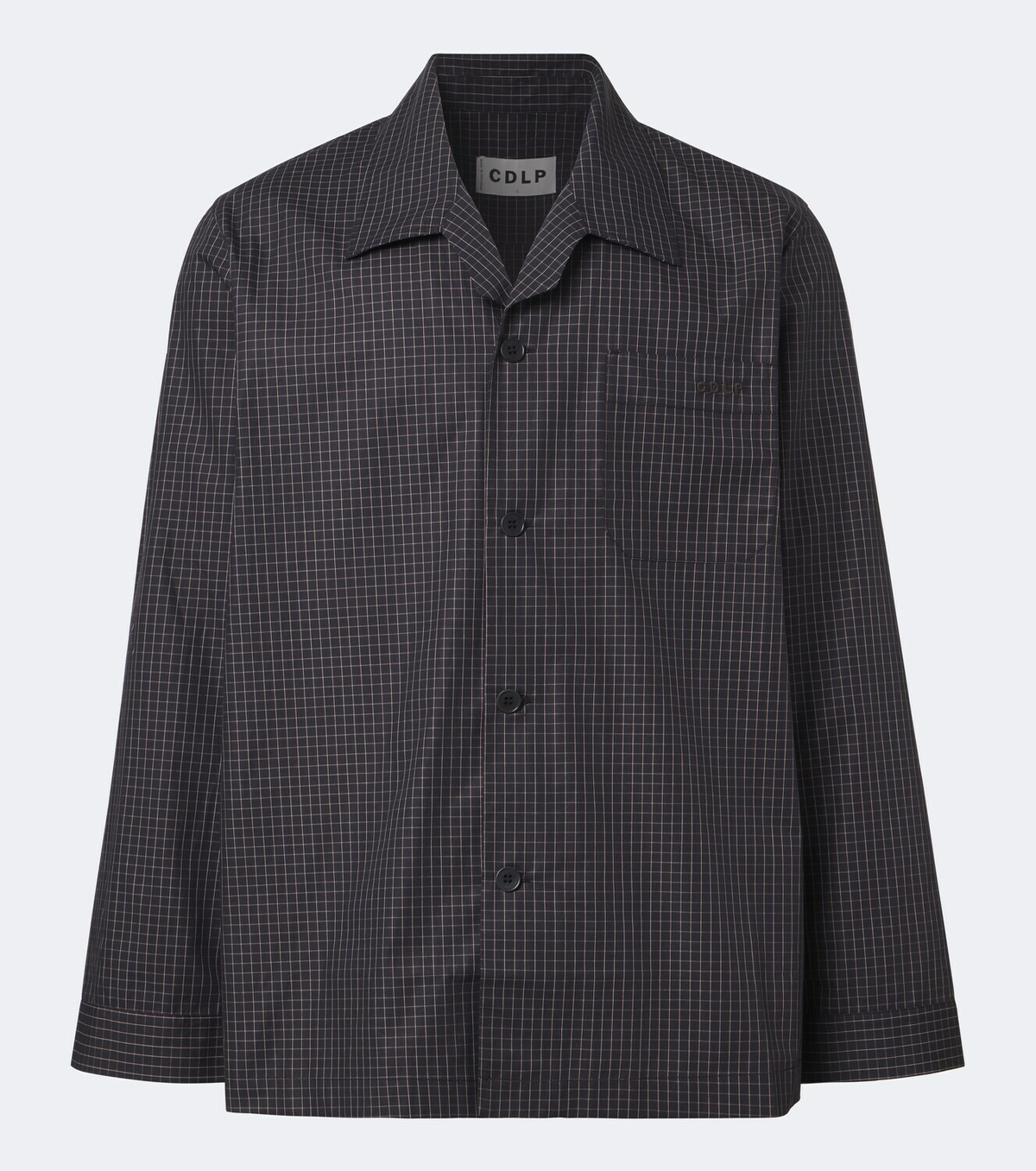 CDLP Checked cotton pajama shirt