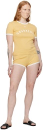 Courrèges Yellow Contrast Shorts