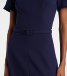 Safiyaa Luisa belted crêpe midi dress