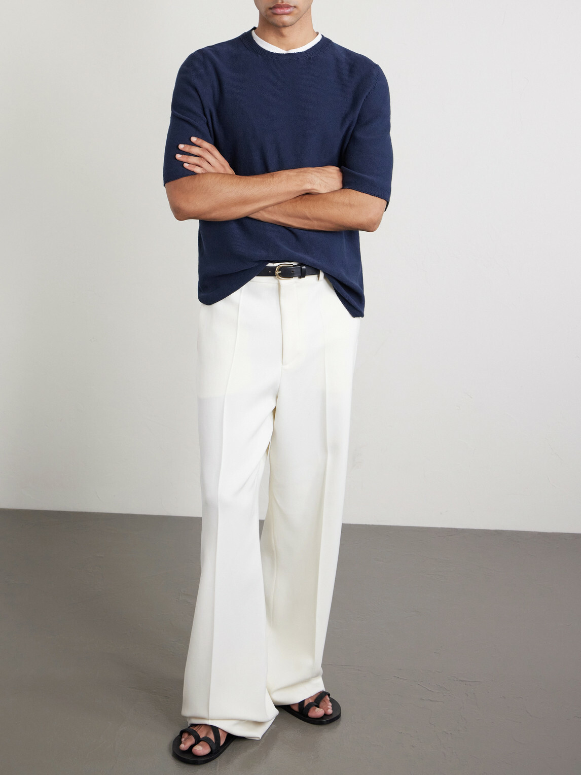Inis Meáin - Linen and Cotton-Blend T-Shirt - Blue