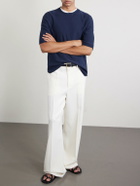 Inis Meáin - Linen and Cotton-Blend T-Shirt - Blue