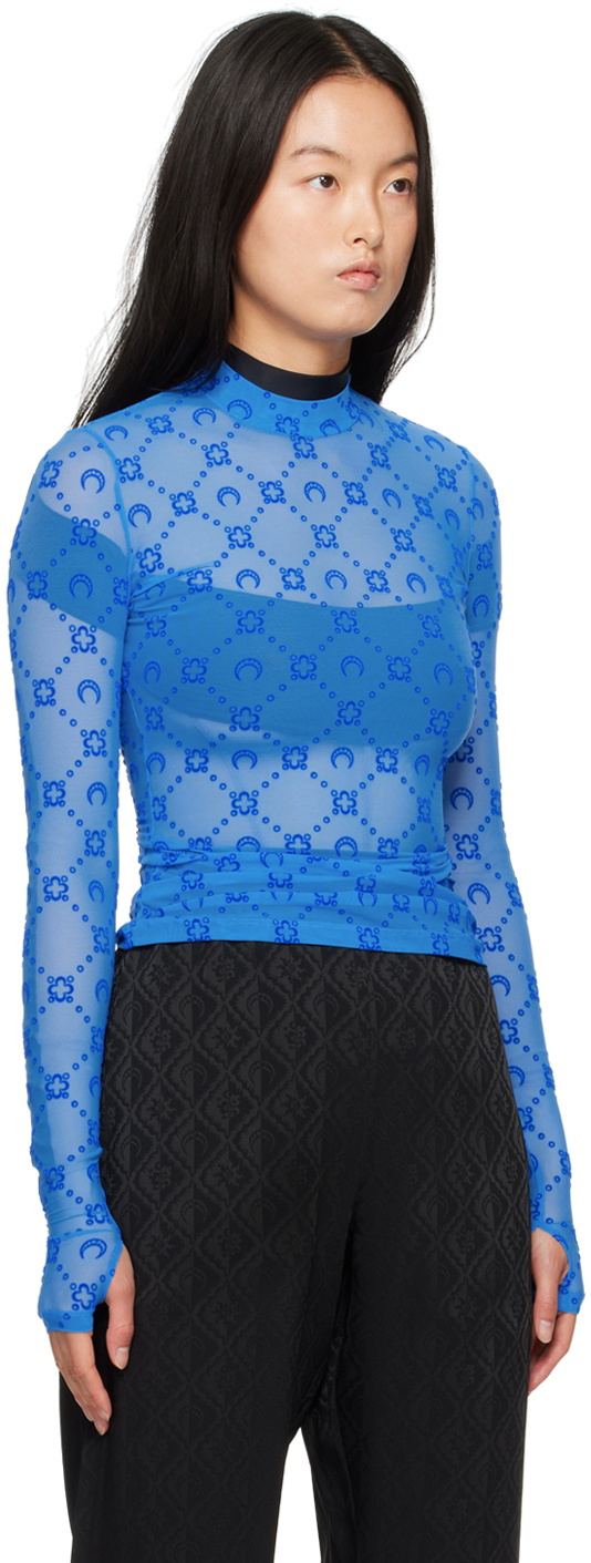 Marine Serre SSENSE Exclusive Blue Moonogram Second Skin