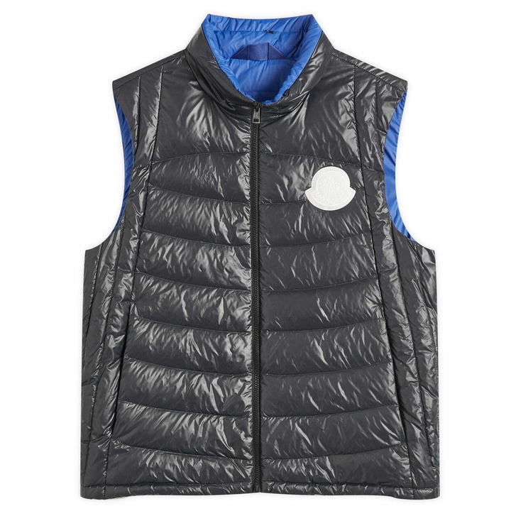 Photo: Moncler Men's Shiny Menelao Vest in Black