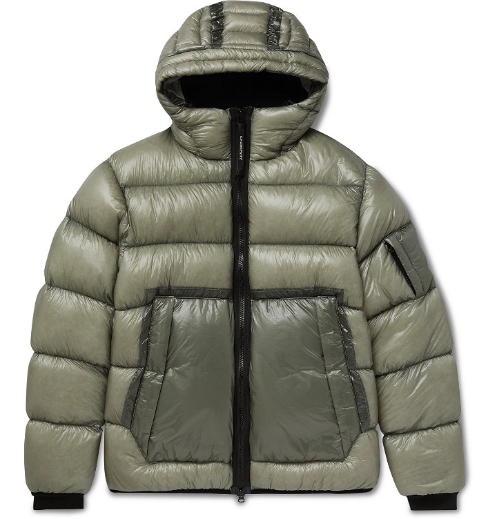 Photo: C.P. Company - Quilted Shell Hooded Down Jacket - Gray