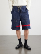 KAPITAL - Nouvelle Shuttle Straight-Leg Denim Shorts - Blue