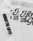 Honor The Gift Htg Script Sock White - Mens - Socks