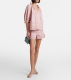 Valentino Embroidered cotton shorts
