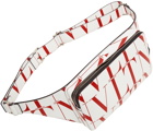 Valentino Garavani White & Red Times Belt Bag