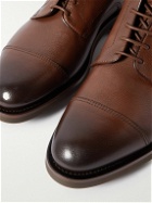 Santoni - Ergin Full-Grain Leather Boots - Brown
