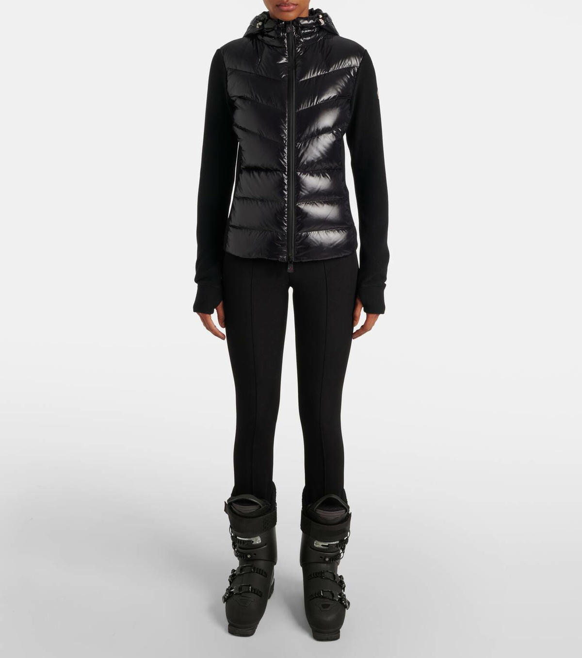 【送料&関税込】Moncler Grenoble Leggings MONCLER GRENOBLE Appliquéd Polartec stretch-knit base layer