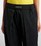 Loewe Logo wool mid-rise straight pants