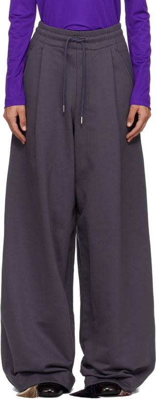 Photo: Dries Van Noten Gray Loose Sweatpants