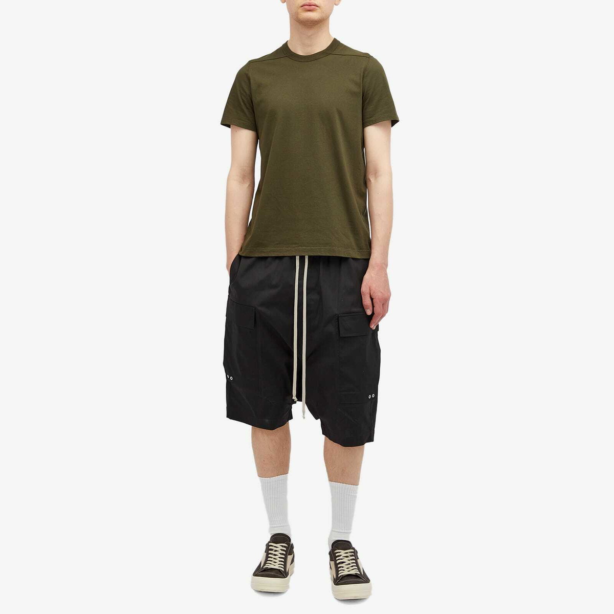 Rick Owens Men's Short Lightweight Level T-Shirt in Forest