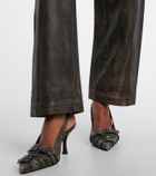 Jacques Wei High-rise leather wide-leg pants