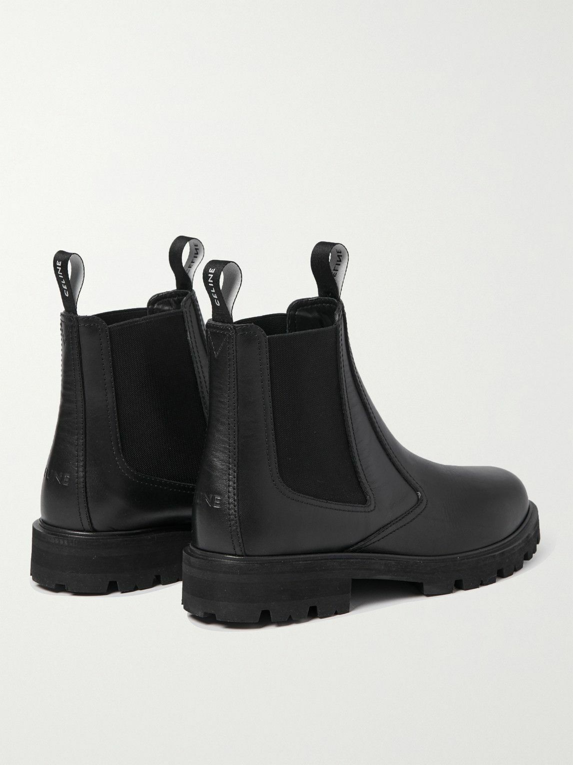 CELINE - Margaret Leather Chelsea Boots - Black
