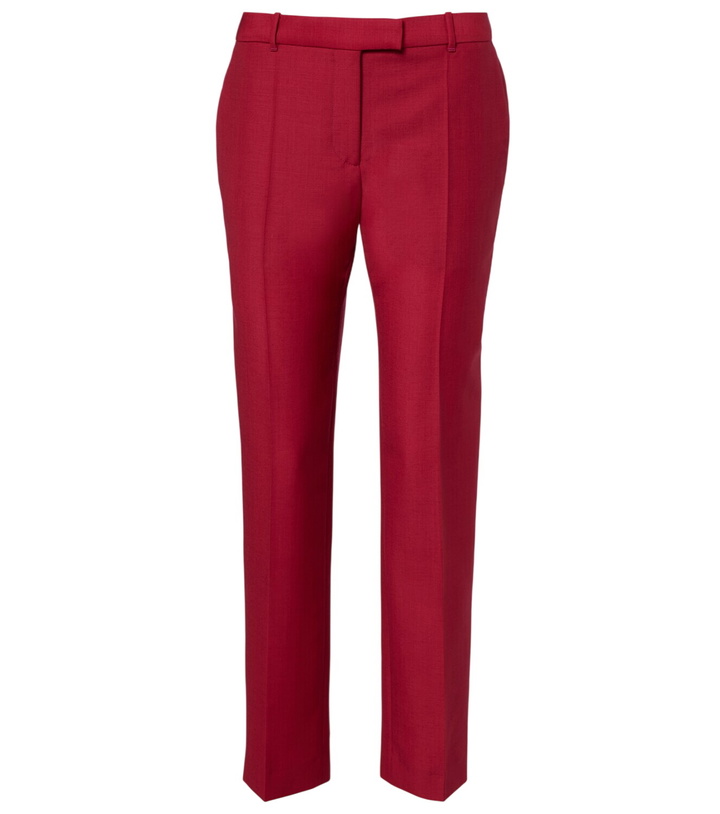 Photo: McQueen Cropped wool and mohair slim pants