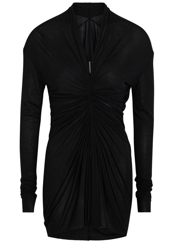 Photo: Rick Owens Radiance Ruched Jersey top Black