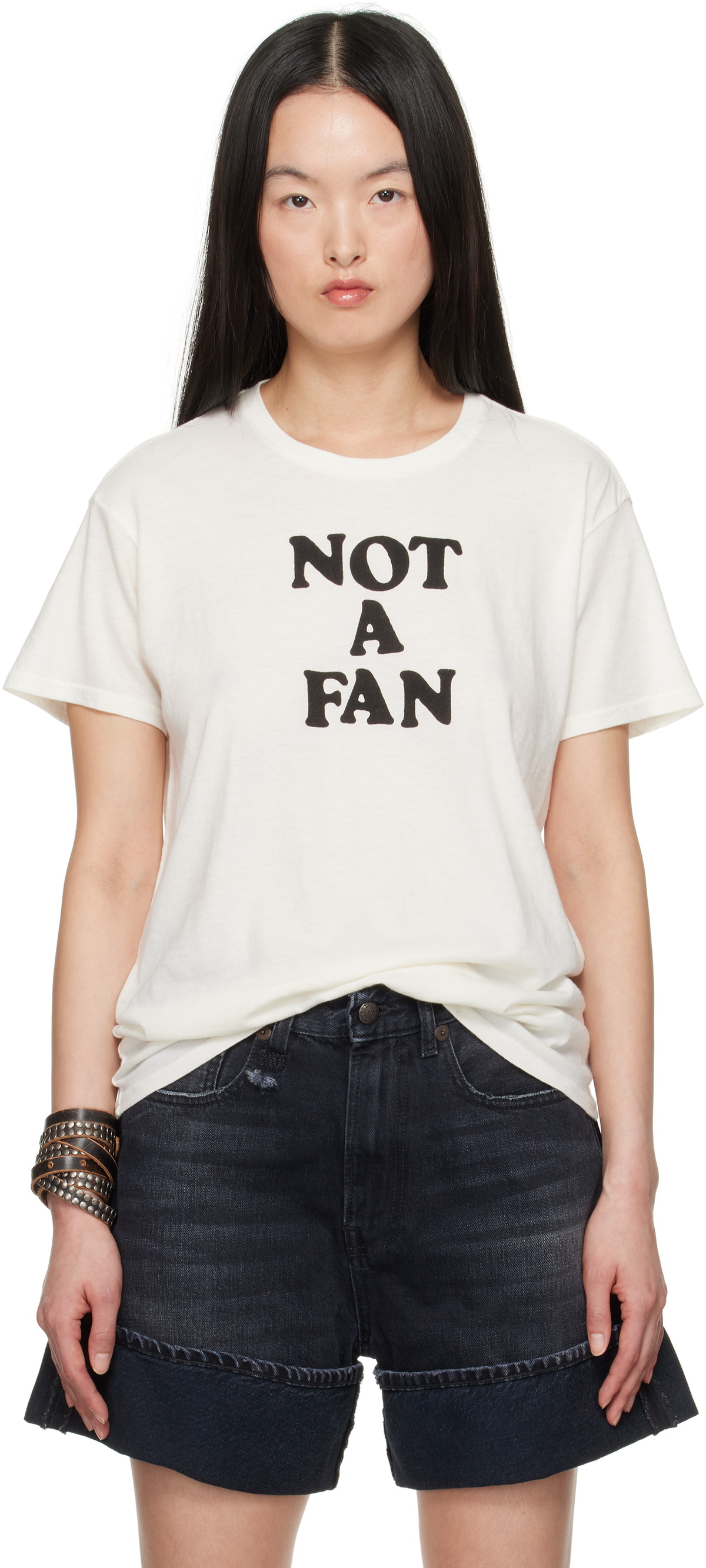 【R13】 Doodle Boy Print Short Sleeve T-shirt - White R13 White Kurt Doodle Boy T-Shirt R13