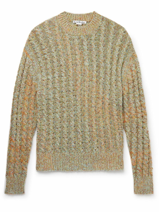 Photo: Acne Studios - Kermes Cable-Knit Sweater - Green