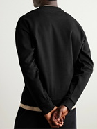 Zegna - Logo-Embroidered Cotton-Jersey Sweatshirt - Black