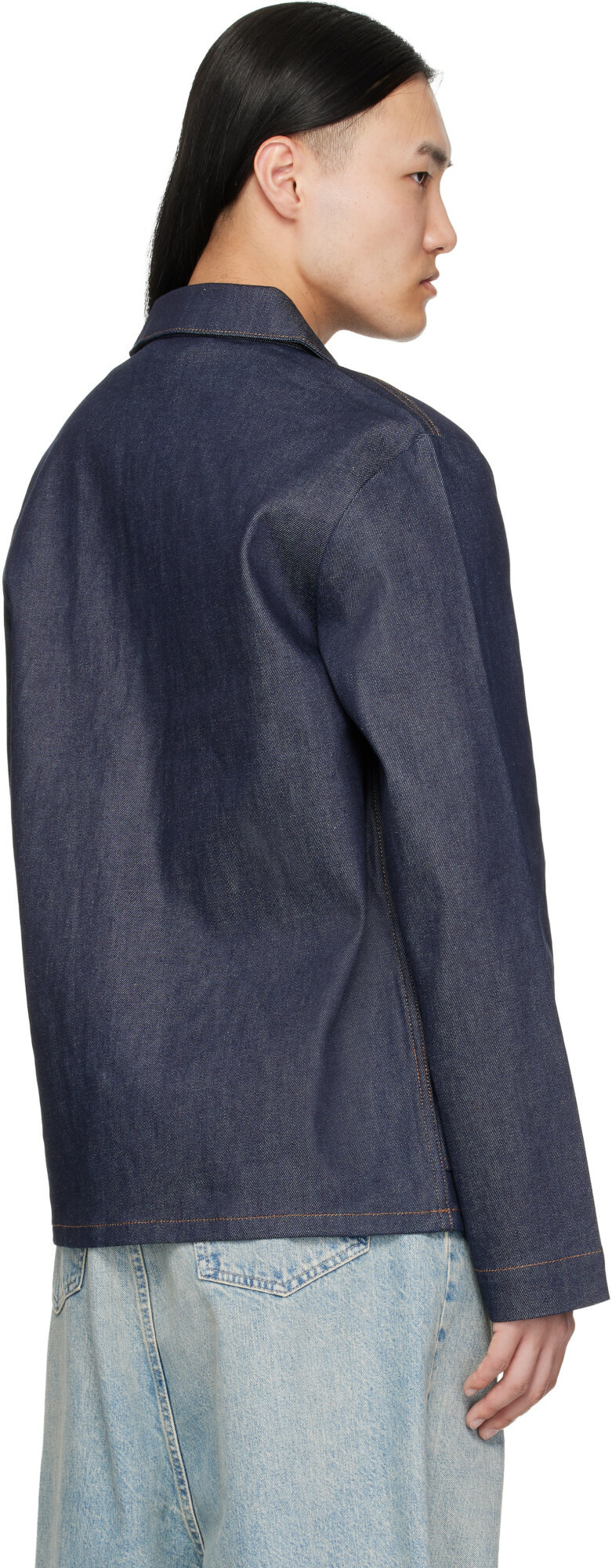 A.P.C. Indigo Kerlouan Logo Denim Jacket