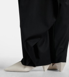 Loewe Origami Cubic leather slingback pumps