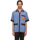 Gucci Blue Chambray Bowling Shirt