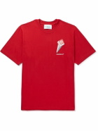 Casablanca - Logo-Print Organic Cotton-Jersey T-Shirt - Red