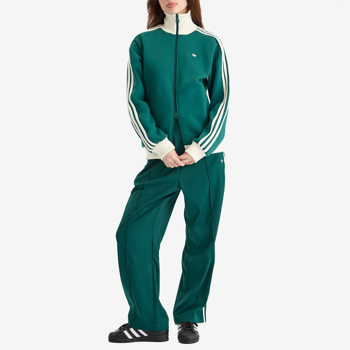 Adidas Baggy Track Pant in Collegiate Green