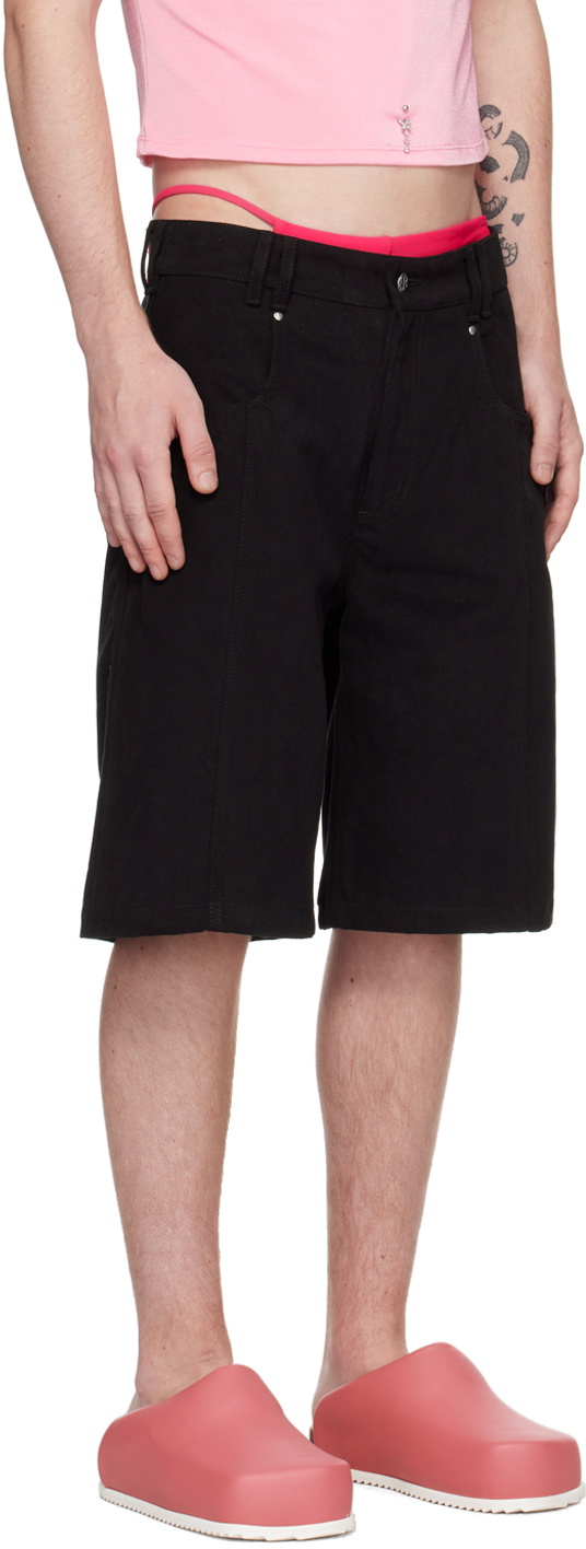 Marshall Columbia Black Four-Pocket Denim Shorts