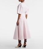 Jacquemus Triangle cotton poplin midi skirt