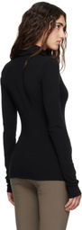 Mugler Black Column Jersey Jacket