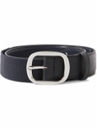 G/FORE - Circle G's Full-Grain Leather and Webbing Belt - Blue