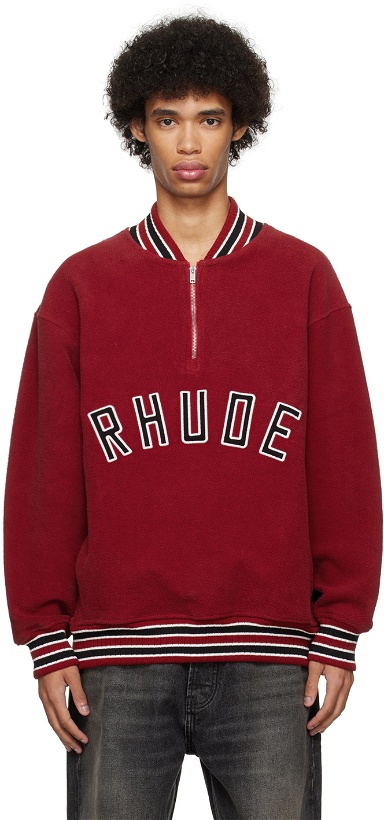 Photo: Rhude Red Varsity Sweater