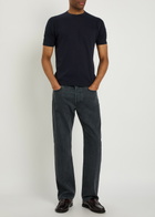 John Smedley Park Fine-knit Cotton T-shirt Navy