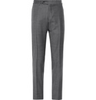 Canali - Dark-Grey Slim-Fit Mélange Wool-Sharkskin Suit Trousers - Men - Dark gray