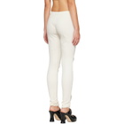 Simone Rocha Off-White Embellished Pointelle Ruffle Frill Leggings