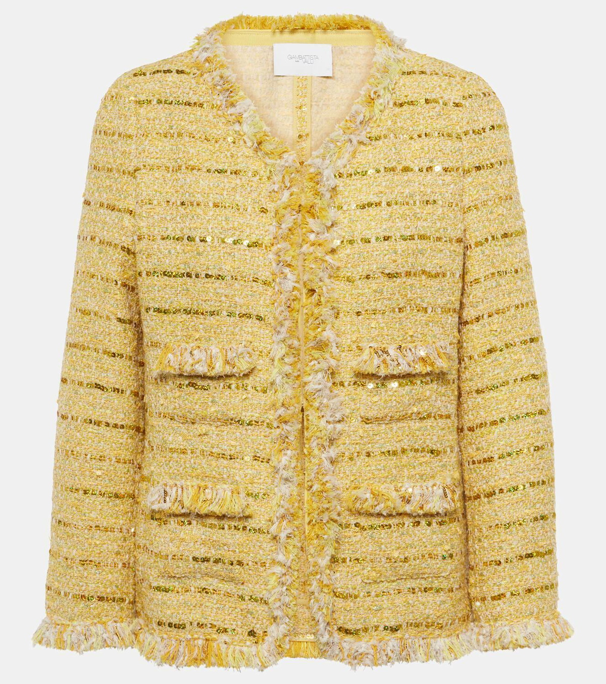Giambattista Valli Fringed bouclé jacket