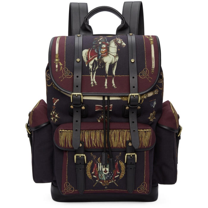 Photo: Dolce and Gabbana Multicolor Knight Military Backpack