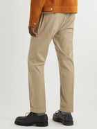 Paul Smith - Straight-Leg Cotton-Blend Twill Drawstring Trousers - Neutrals