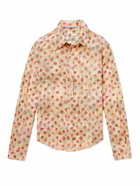 Acne Studios - Siza Floral-Print Fil Coupé Cotton Shirt - Neutrals