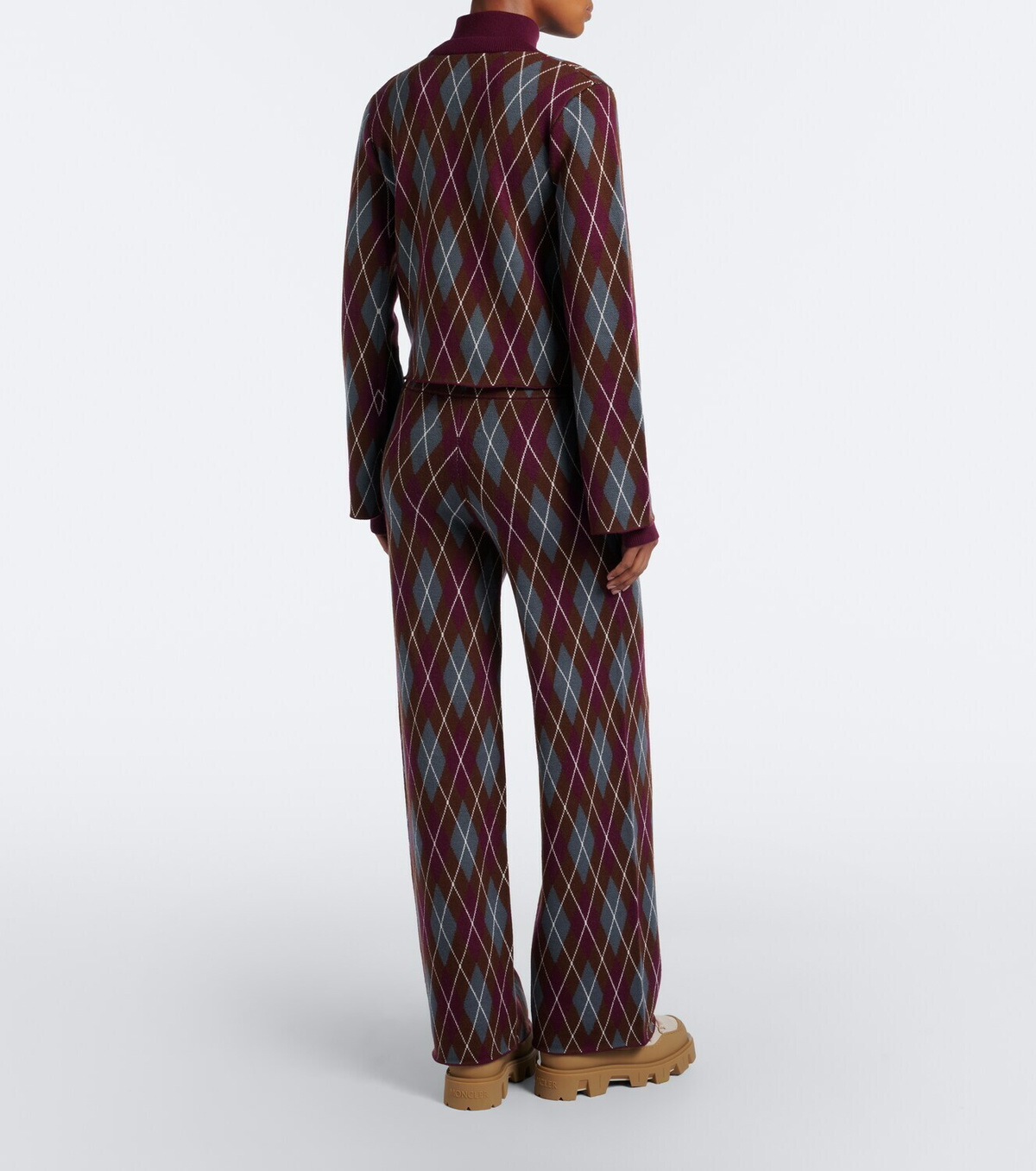 Perfect Moment Argyle wool cardigan