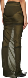 Elena Velez SSENSE Exclusive Khaki Midi Skirt